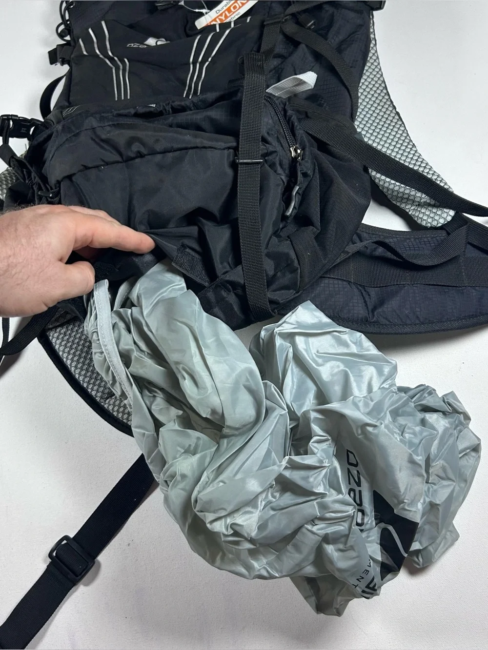 Ozark Trail Backpack 45L Camping Hiking Adjustable Frame Cushions W/ Rain Guard